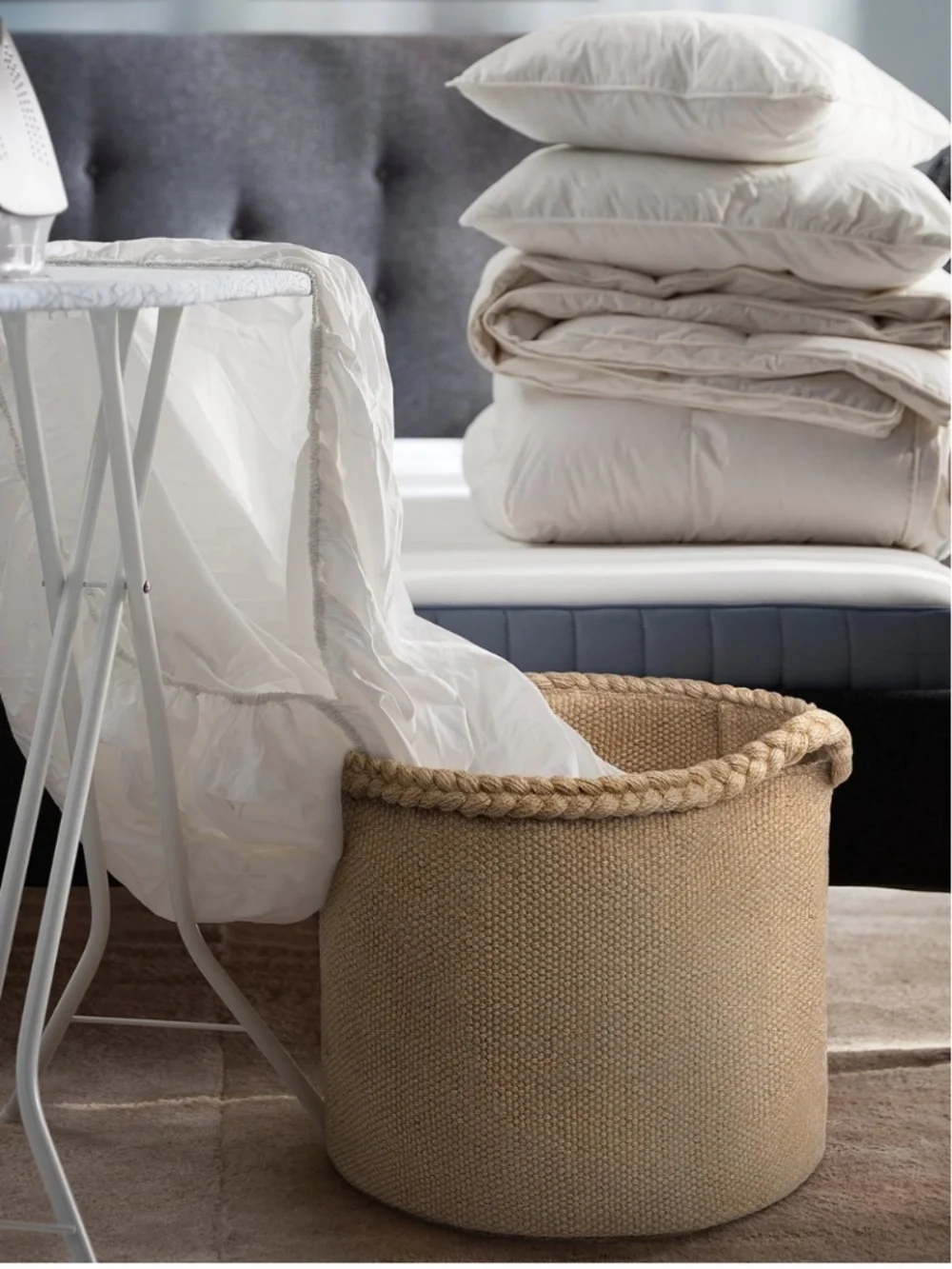 IKEA MÄVINN Basket jute/braided,14 ½x13 ¾x13 ¾ -NWT